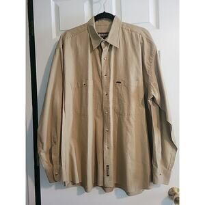 Timberland Men's LG WeatherGear Linen Cotton Button Down Long Sleeve Shirt